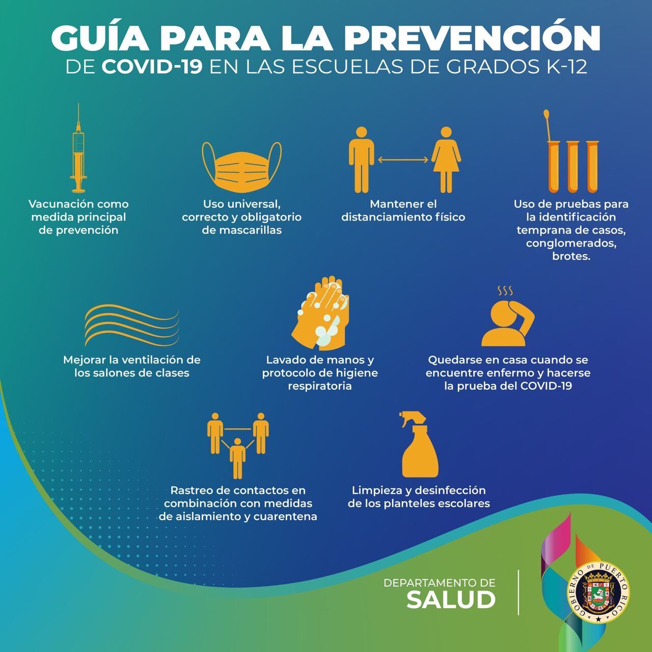 Salud - Guia de Prevencion para el Departamento de Educacion - julio 22 2021